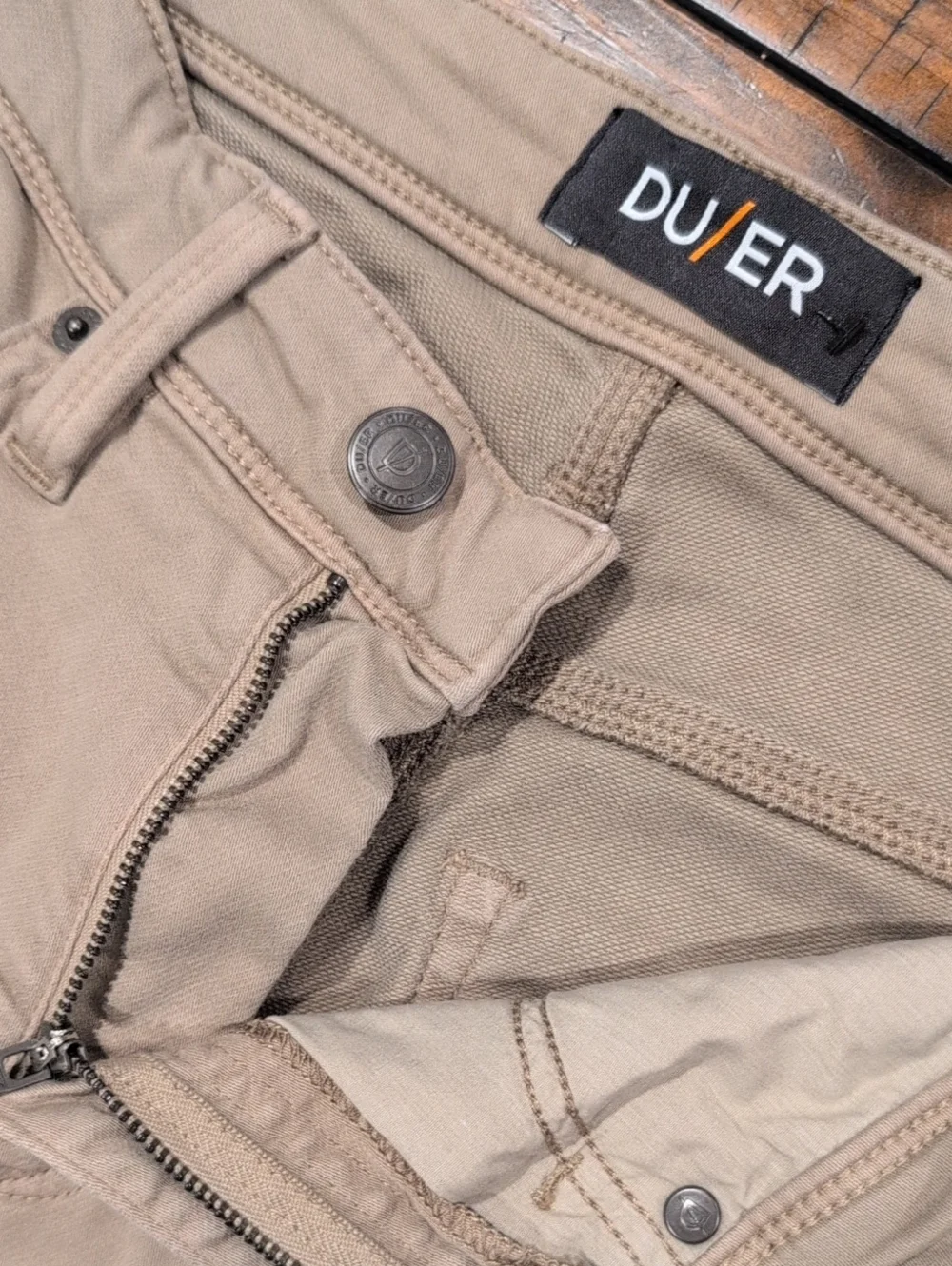 Du/Er No Sweat Slim Taper Pants Desert Khaki Nx2 28x29.5